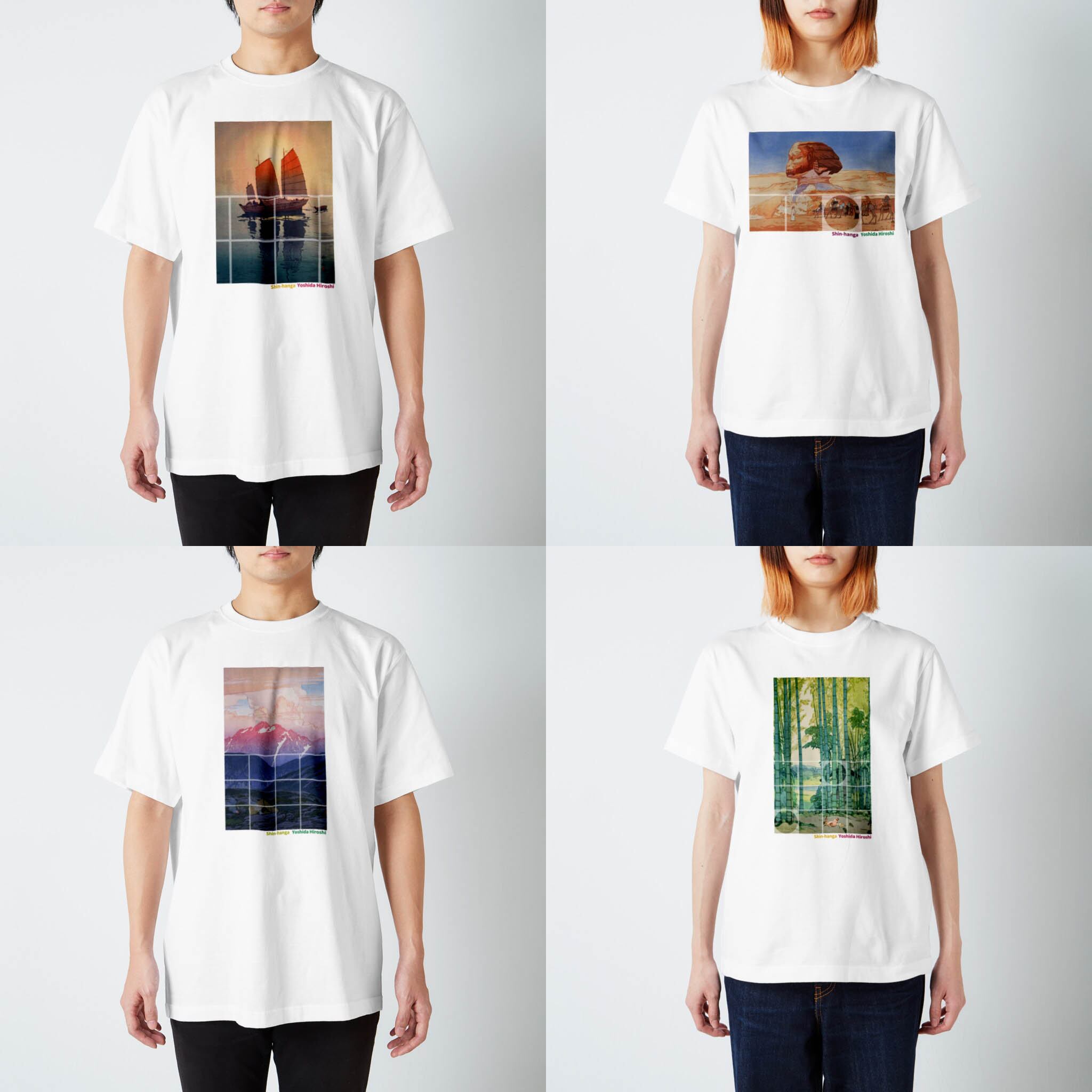 Tシャツ 吉田博 Square【世界の名画】 服 シャツ ドライ 速乾 吸汗