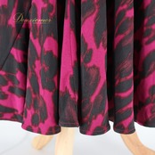 社交ダンス 衣装 Chacott チャコット ツーピース レッスンウェア パープル系 上下セット セットアップ 伸縮 ストレッチ 練習 レッスン 長袖 紫 黒 模様 柄 華やか 日本製 ダンス衣装 イベント ステージ パーティー ブラック系