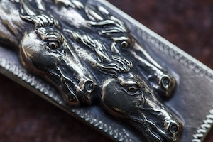 horse money clip silver