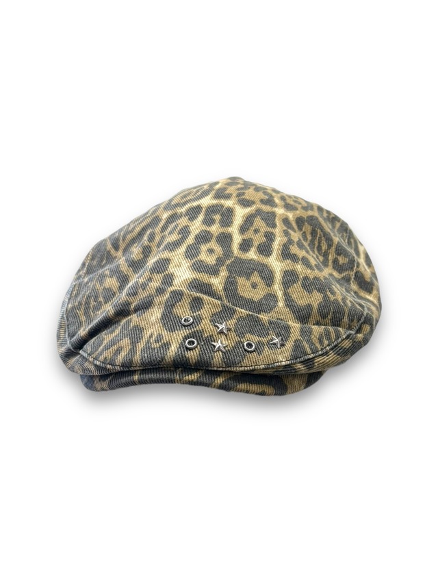 【PLANET STUDIO】leopard studs hunting cap