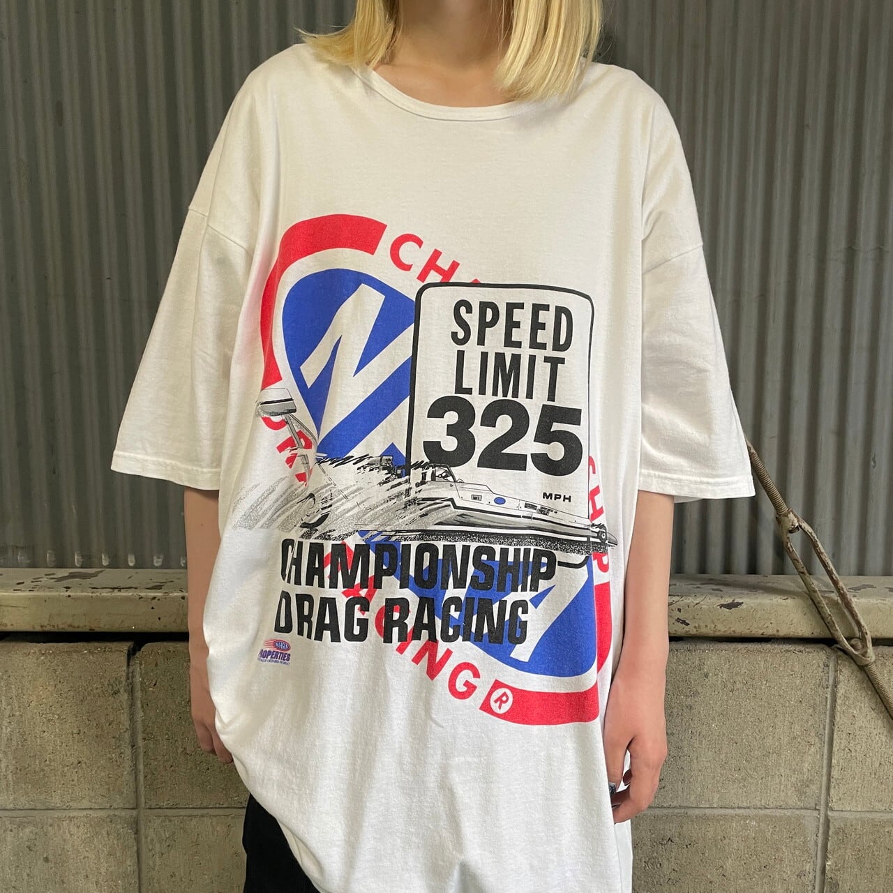 NHRA Drag Racing 325mph Speed Limit レーシング プリントTシャツ