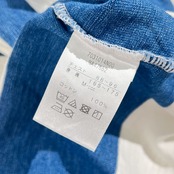 canterbury カンタベリー ボーダー 長袖 ラガーシャツ M/ホワイト×ブルー系 メンズ ラグビー