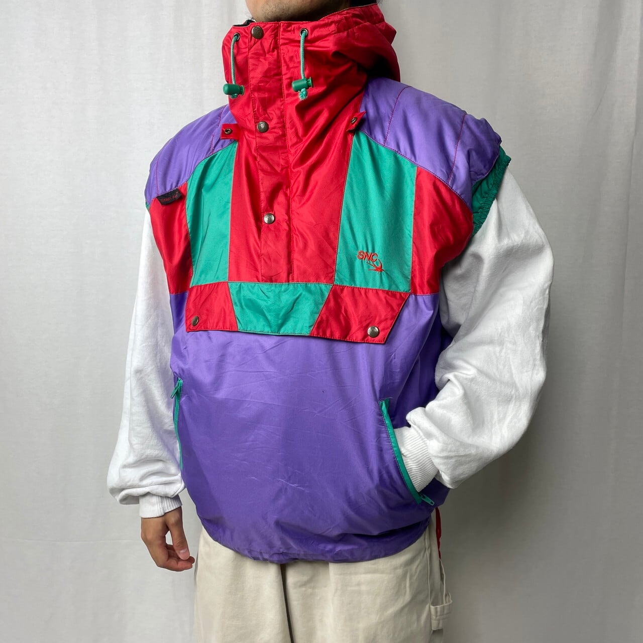 90年代 フランス製 SWALLOW NEW CONFECTION ナイロンベスト メンズXL 