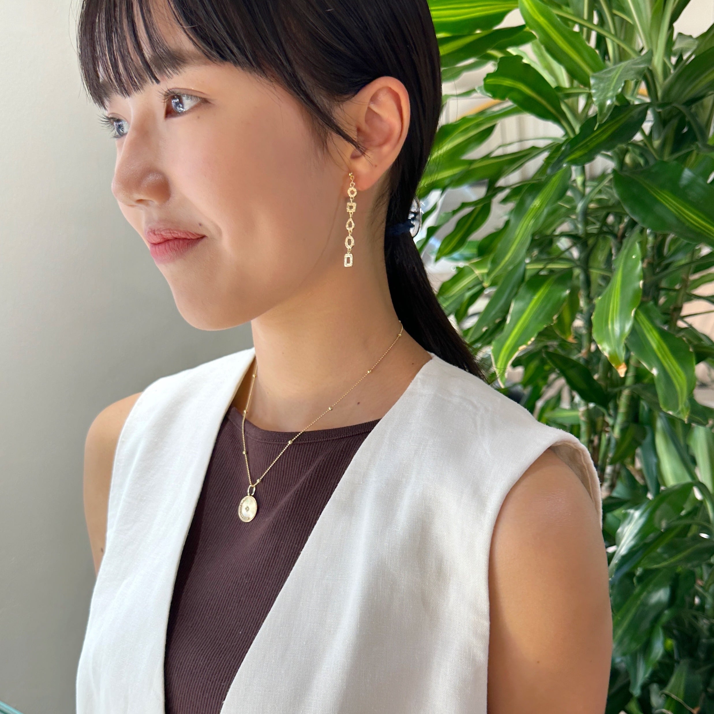 Gold Coating 三日月と1番星のコインネックレス 月星 | 【公式通販