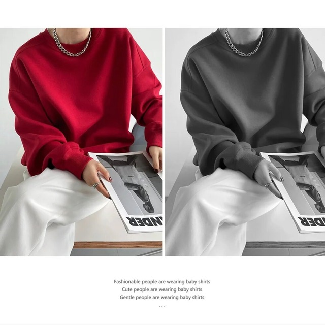 3color/ルーズシックセーター