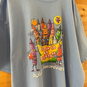 【GILDAN】プリント Tシャツ イラスト クレヨン XL オーバーサイズ US古着 アメリカ古着