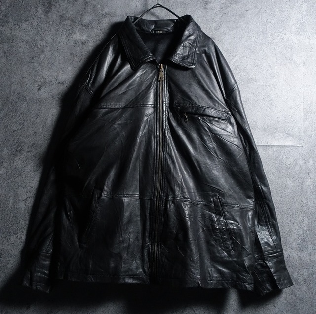 EURO Black Swing Top Leather Jacket