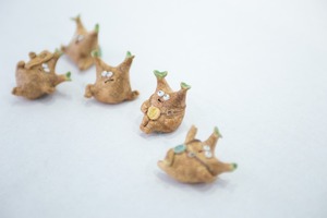 【新作】陶器製 グラキリス ミニフィギュア 3【陶芸家 嵩下 花奈子】