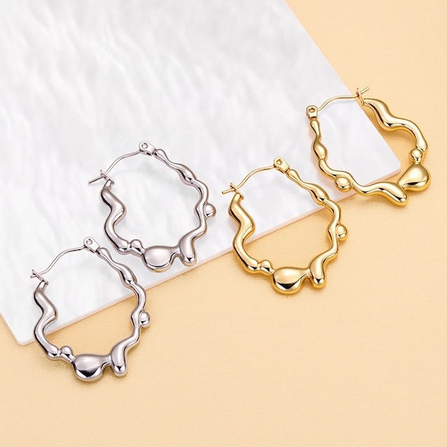 T11P4804 - Nuance Curve Metal Hoops