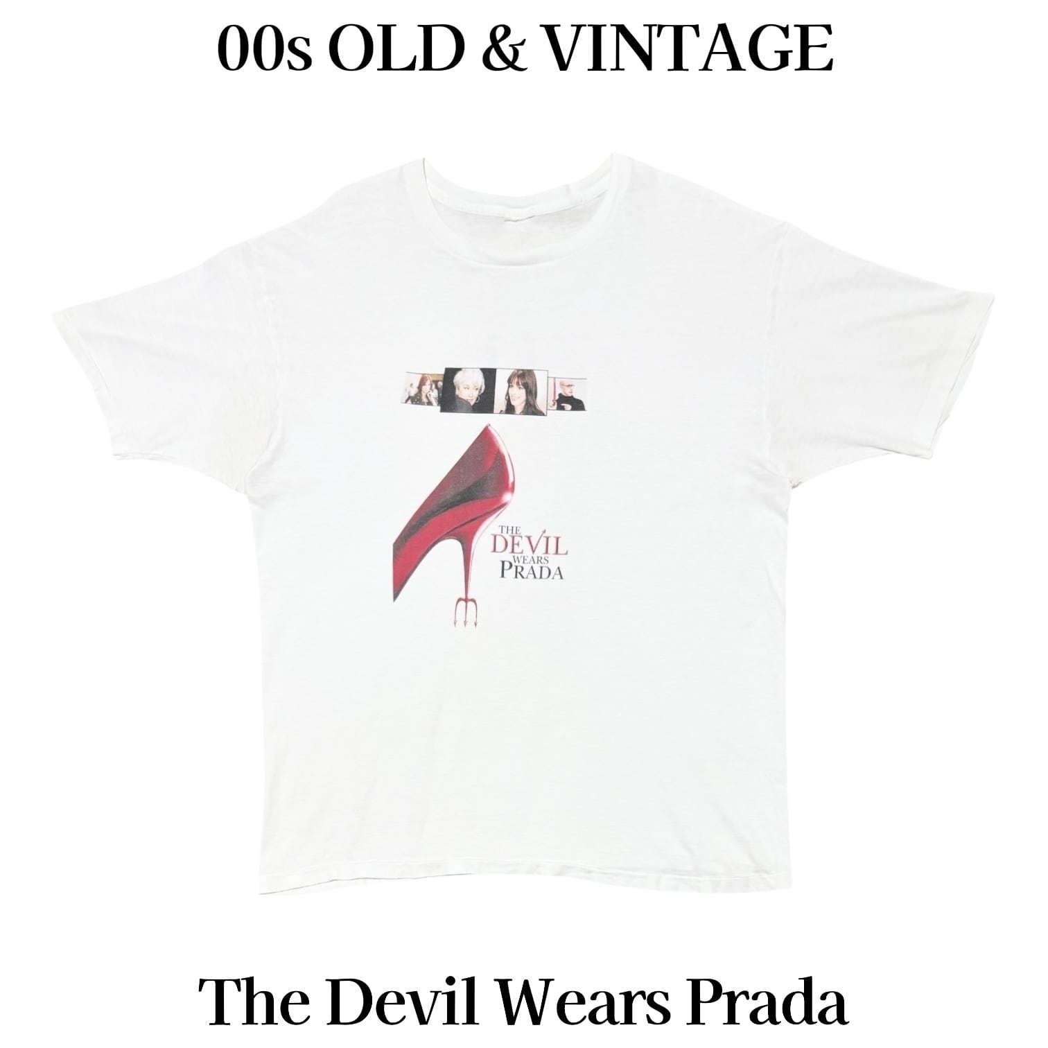 古着 00s プラダを着た悪魔 Tシャツ ホワイト 当時物 ヴィンテージ