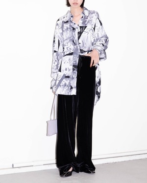 1990s wide-leg velour trousers