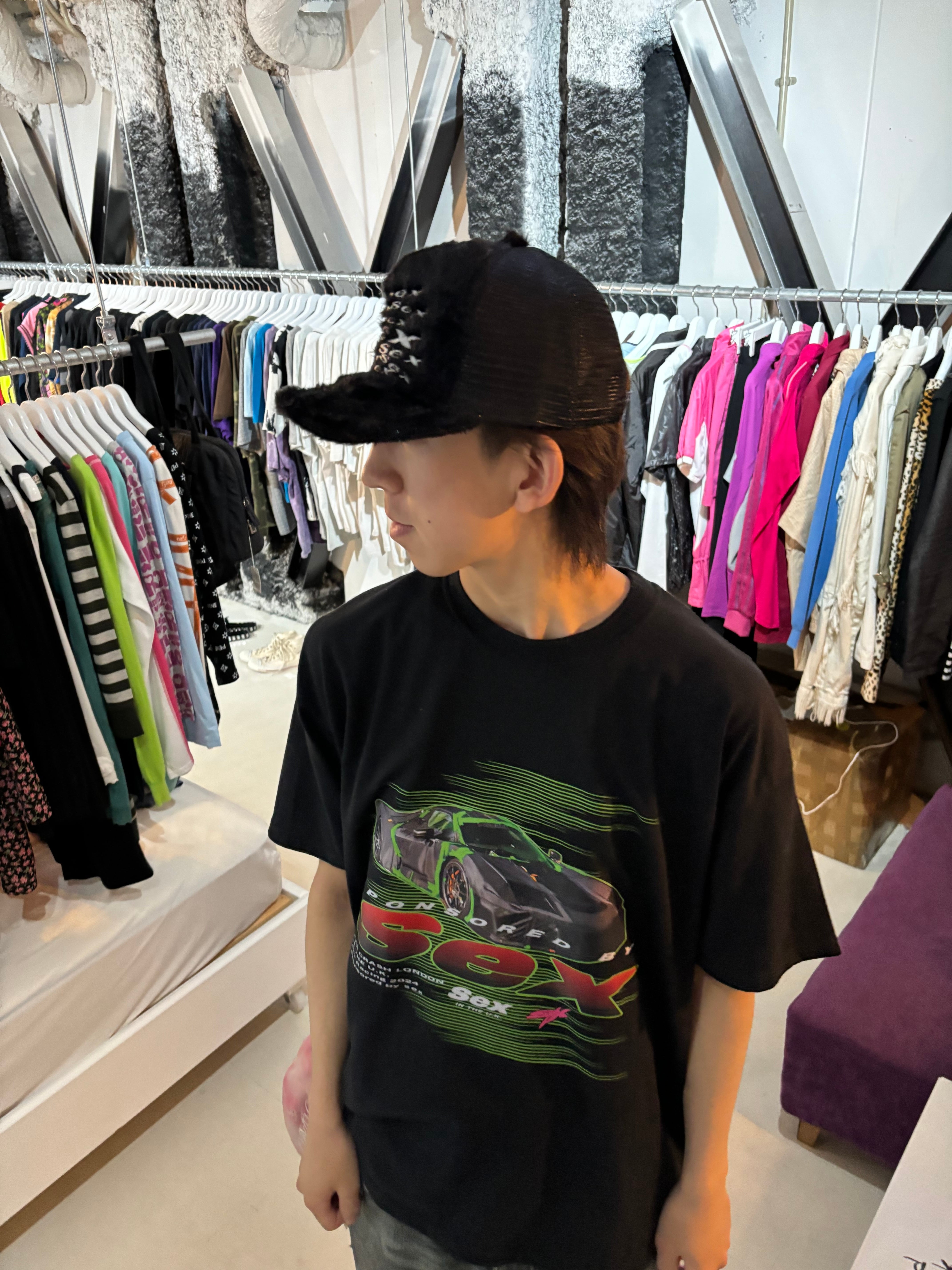 SEX FUR CAP BLACK | HONEYTRAP