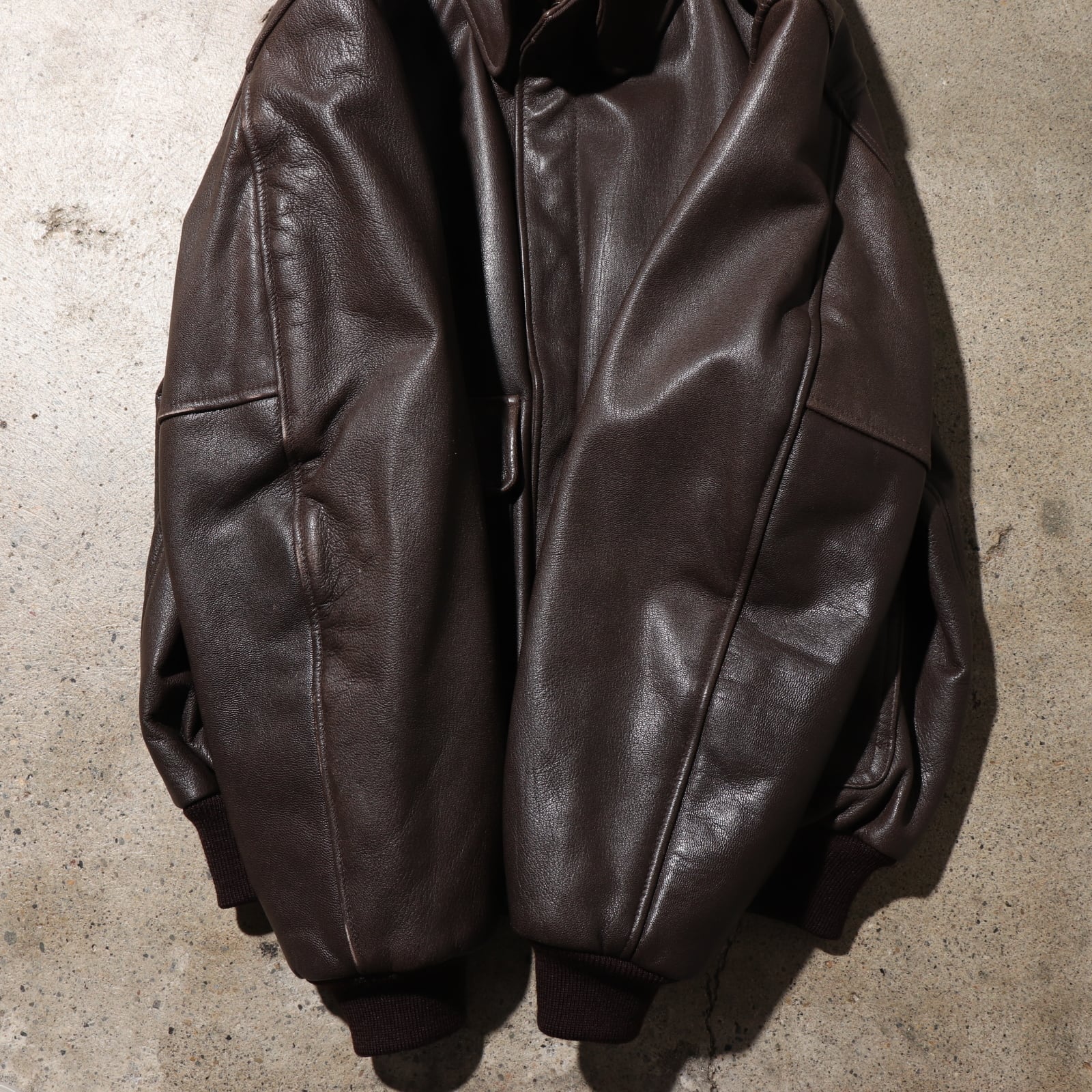 USA製・短丈】70-80s L.L.Bean A-2フライトレザージャケット 下せる