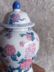 中国製造/ヴィンテージ客家 パステル壺