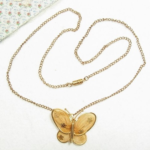 蝶々のペンダントネックレス　butterfly pendant for sale　10875N