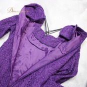 社交ダンス 衣装 スタンダード ドレス ワンピース レッスンウェア パーティドレス オールシーズン 紫 レース ラインストーン パープル系 長袖 エレガント スタイリッシュ 華やか シック 大人の女性 薄手 着心地良い 練習用 ドレスアップ デザイン フォーマル パーティー用 個性的 フェミニン セクシー 機能的 丈長 揺れる 体型カバー 軽やか