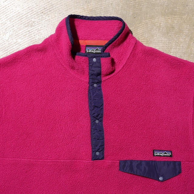 極美品 L 91年 前立てナイロン USA 旧肉厚個体 Synchilla Snap-T Patagonia シンチラ スナップT パタゴニア