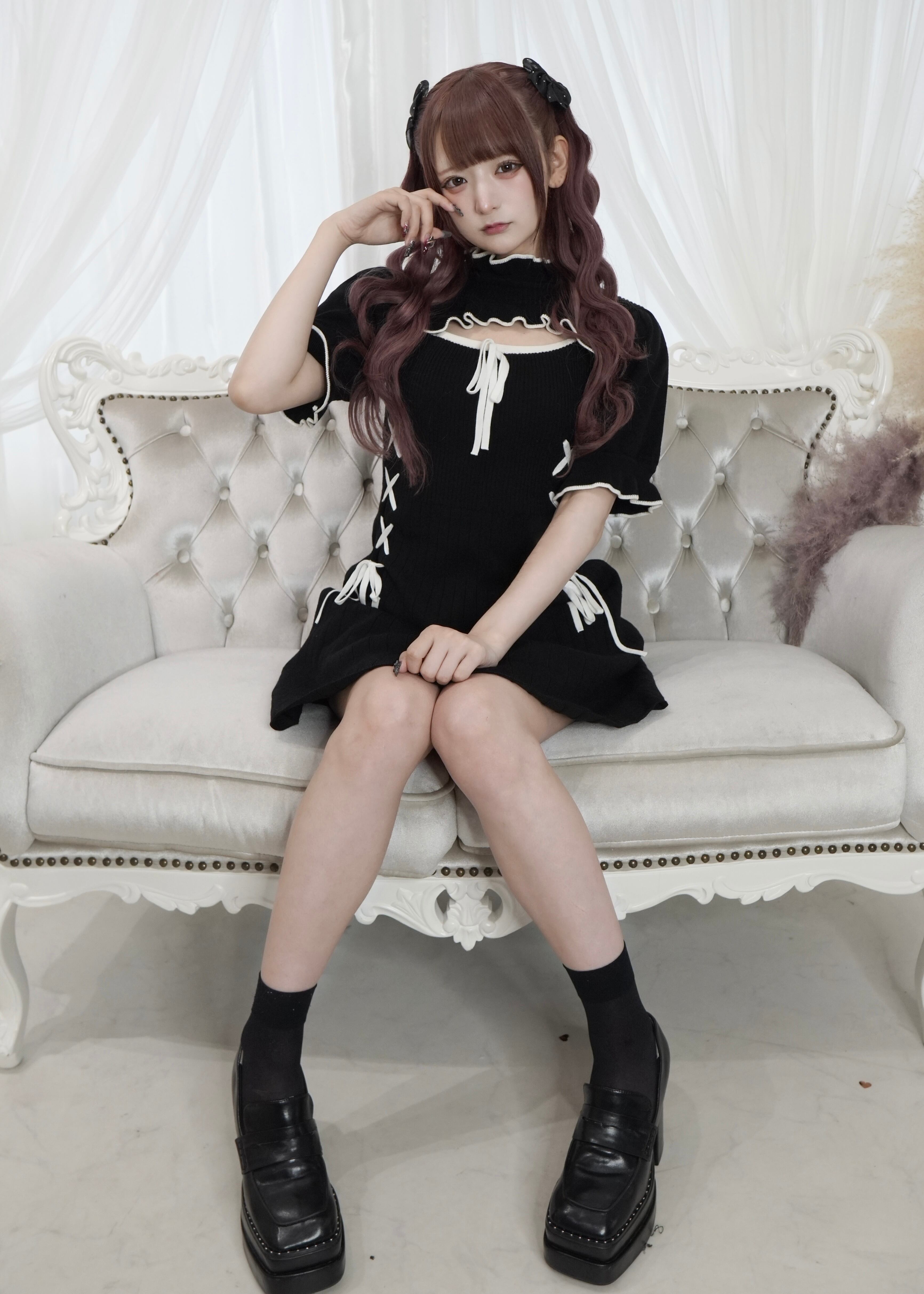 ManonMimie】Décolleté Knit Mini OP | Manon Tokyo