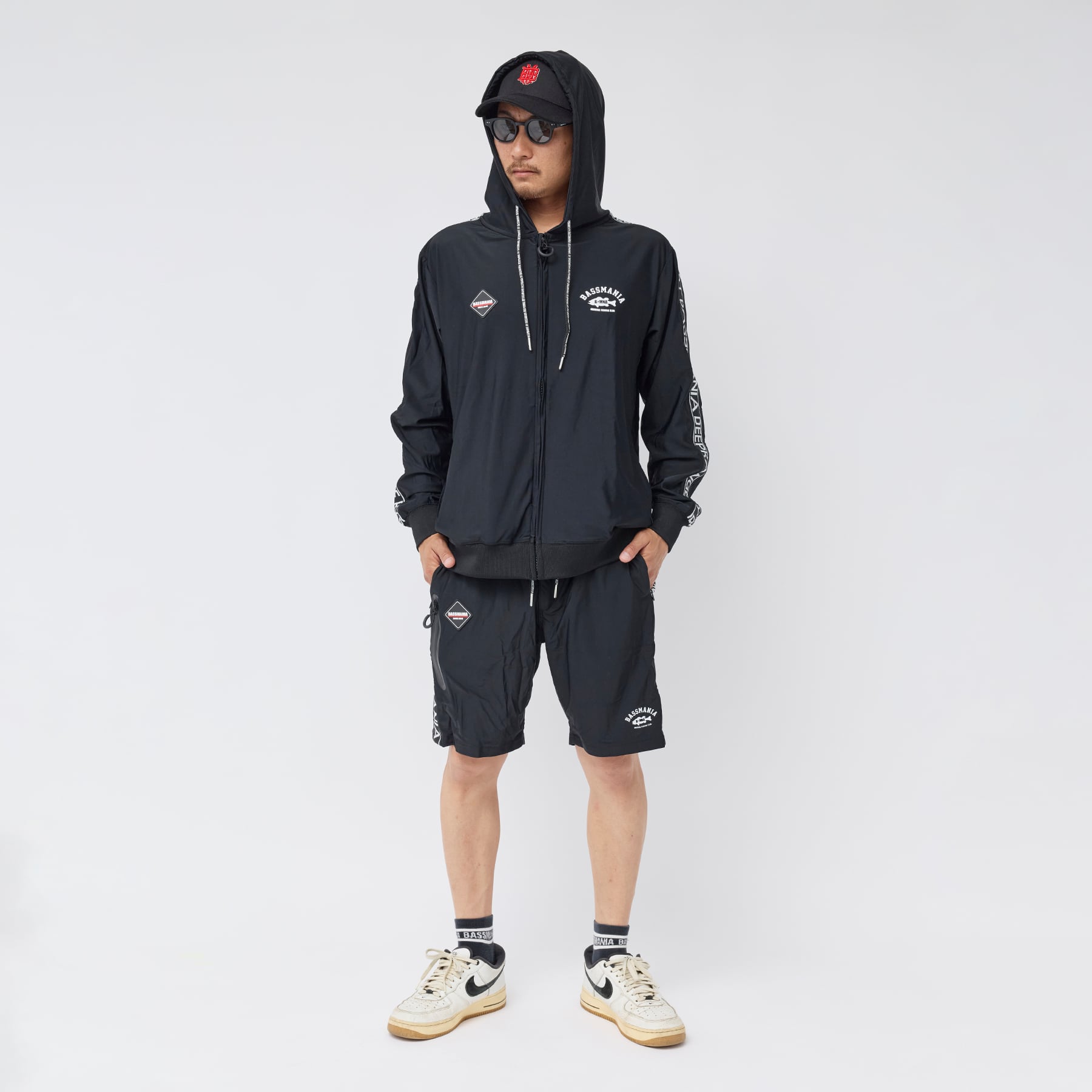 サイドリブ編みUVラッシュZIPパーカー［BLK］［LIMITED］ | bassmania.jp