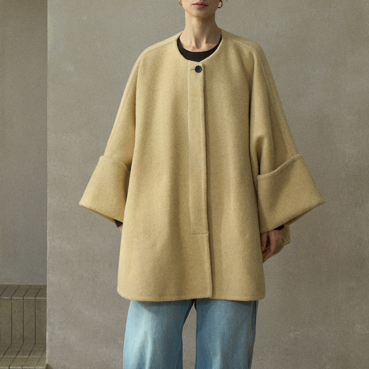 Soft Volume Wool Coat T3830