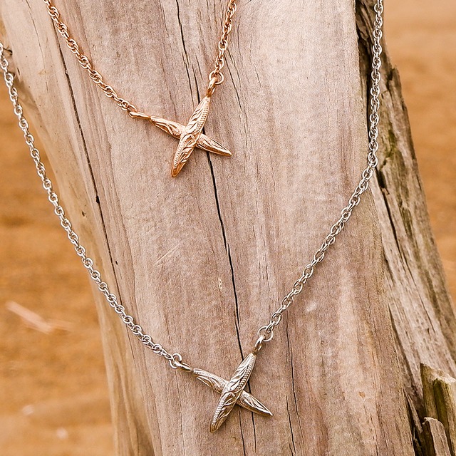 【年始セール】ハワイアンジュエリー Xクロスネックレスgns8235