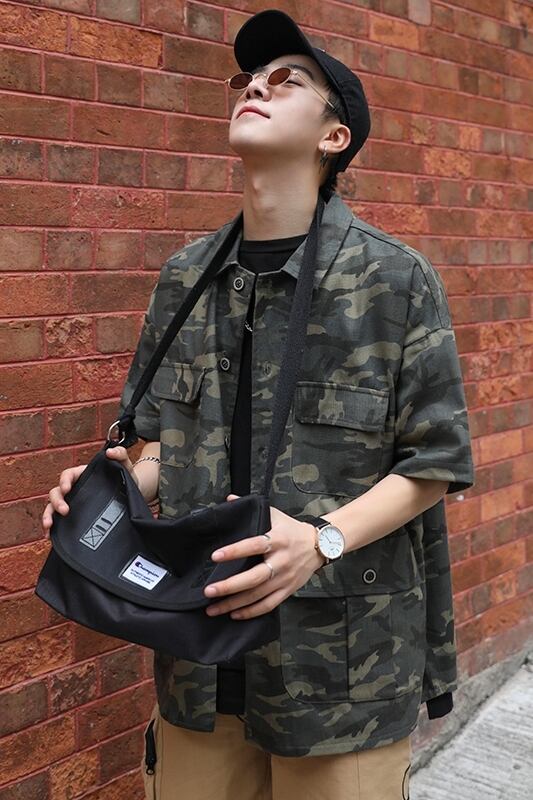 全2色 シャツ 迷彩 半袖 カジュアル シンプル 羽織 おしゃれ