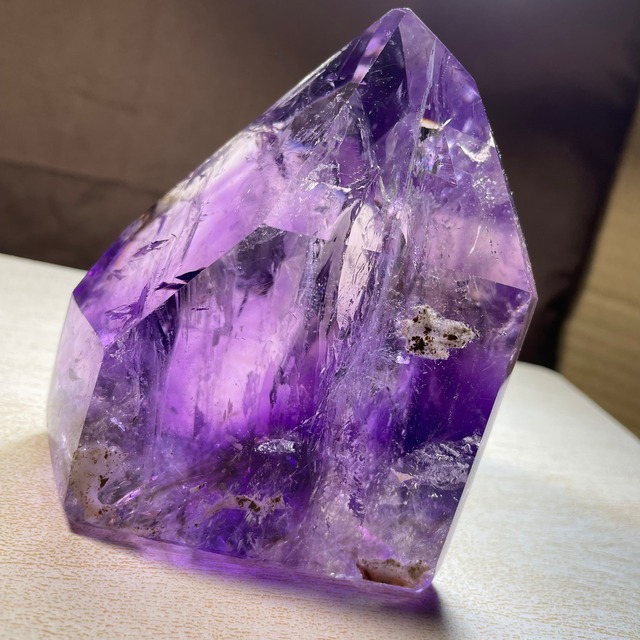 プレミアム・超透明☆美エレスチャルアメジストポイント