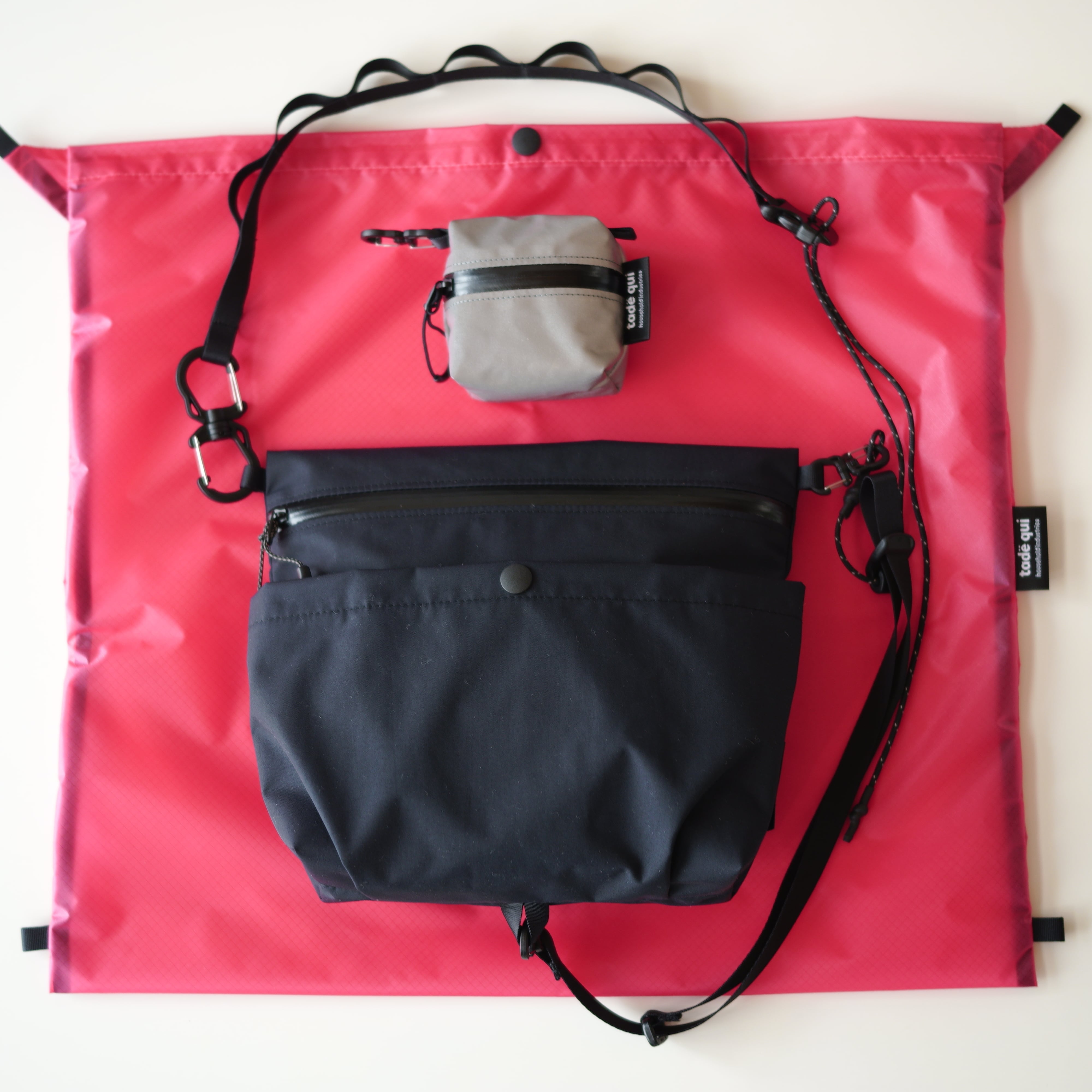 sacoche × SACOCHE / highcount OX 3layer black × cordura ripstop pink