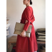 水草のポーチ モノトーン 大 A4サイズ