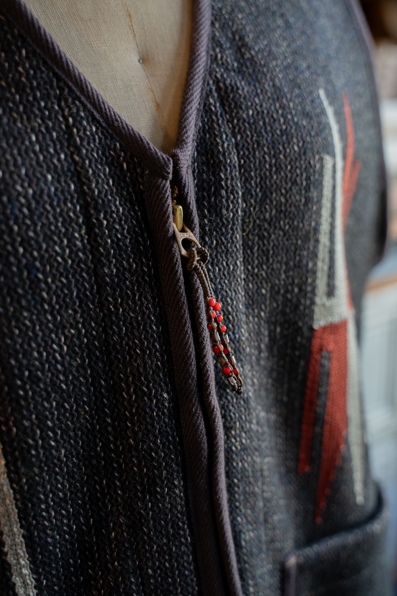 GYPSY&SONS SALT & PEPPER SANTA-FE VEST D.BROWN