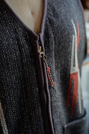 GYPSY&SONS SALT & PEPPER SANTA-FE VEST D.BROWN