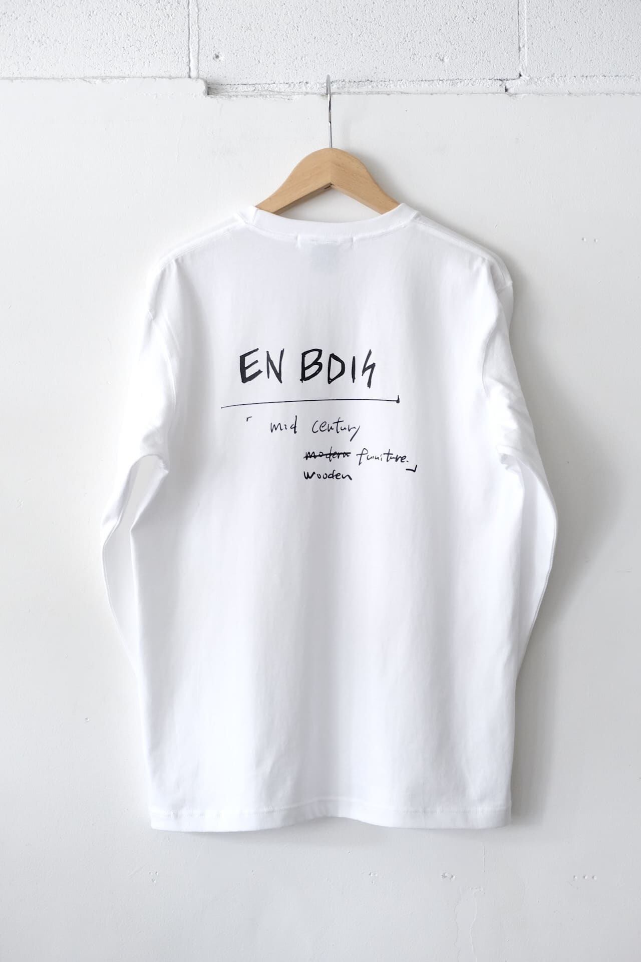 galerie thalys × FUJITO L/S T-Shirt 'EN BOIS'　White,Black