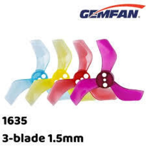 GEMFAN 1635-3 40mm prop 1.5mm-shaft　4L4R　各種