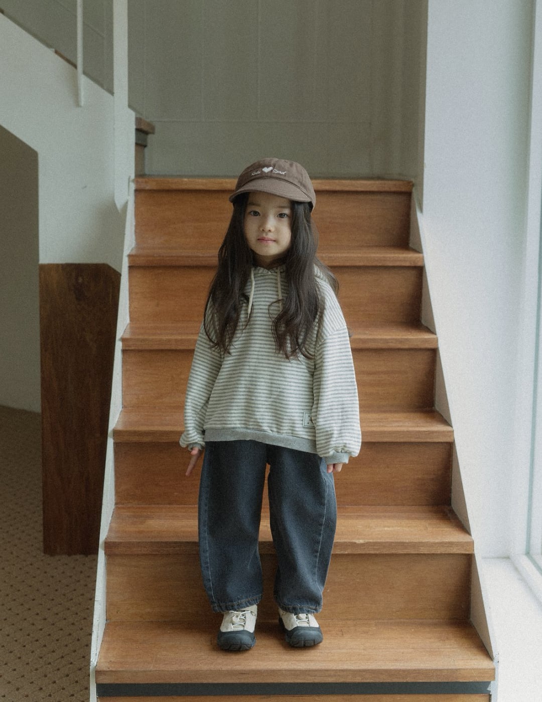 送料無料【予約】/ kids ワイドカーブドデニムパンツ /lalaland