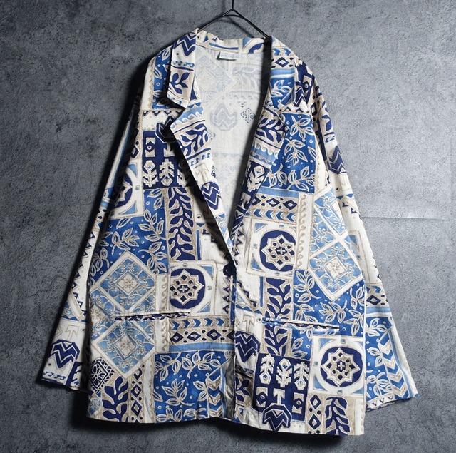 Multicolor Ornament Pattern Design Easy Tailored Jacket