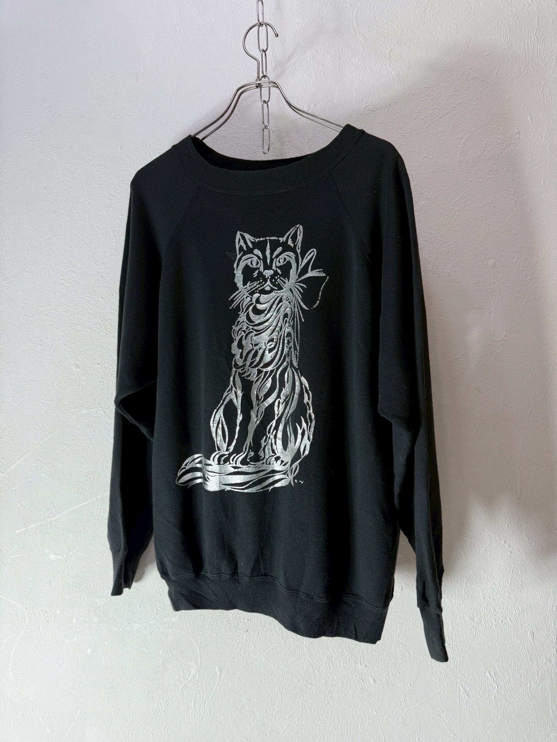 80~90’s USA made “Silver Cat” sweat shirt