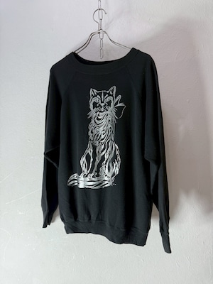 80~90’s USA made “Silver Cat” sweat shirt