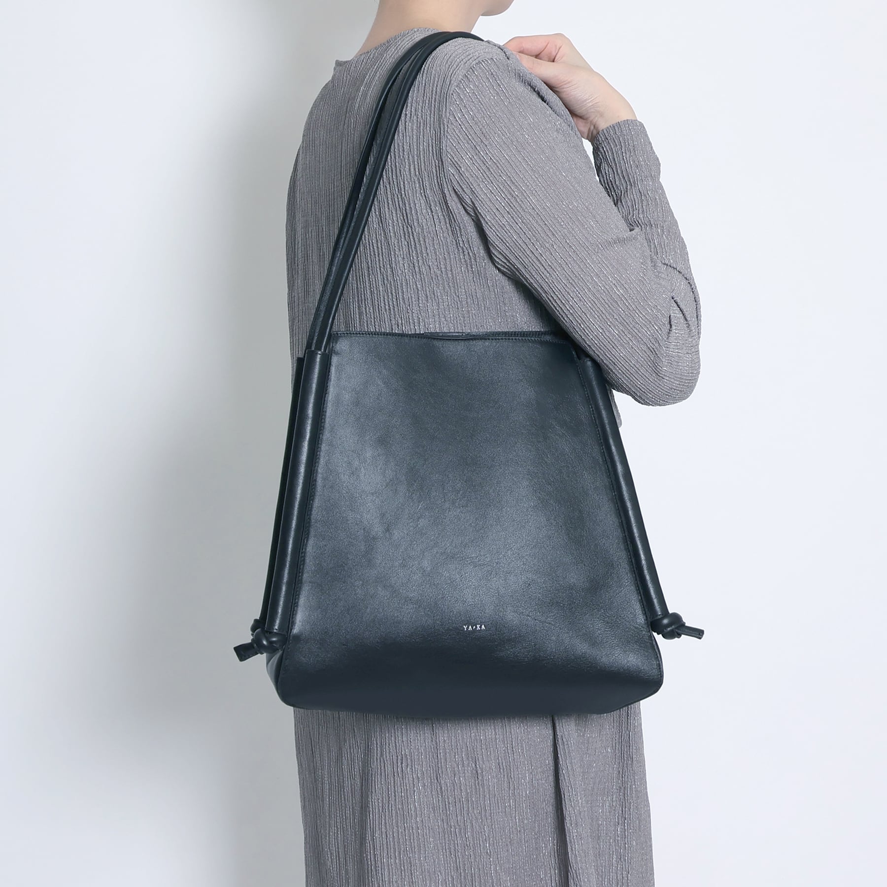 ca＆Ri real leather cord adjustment 2way tote bag [rocd3]/ Y2401FRB26