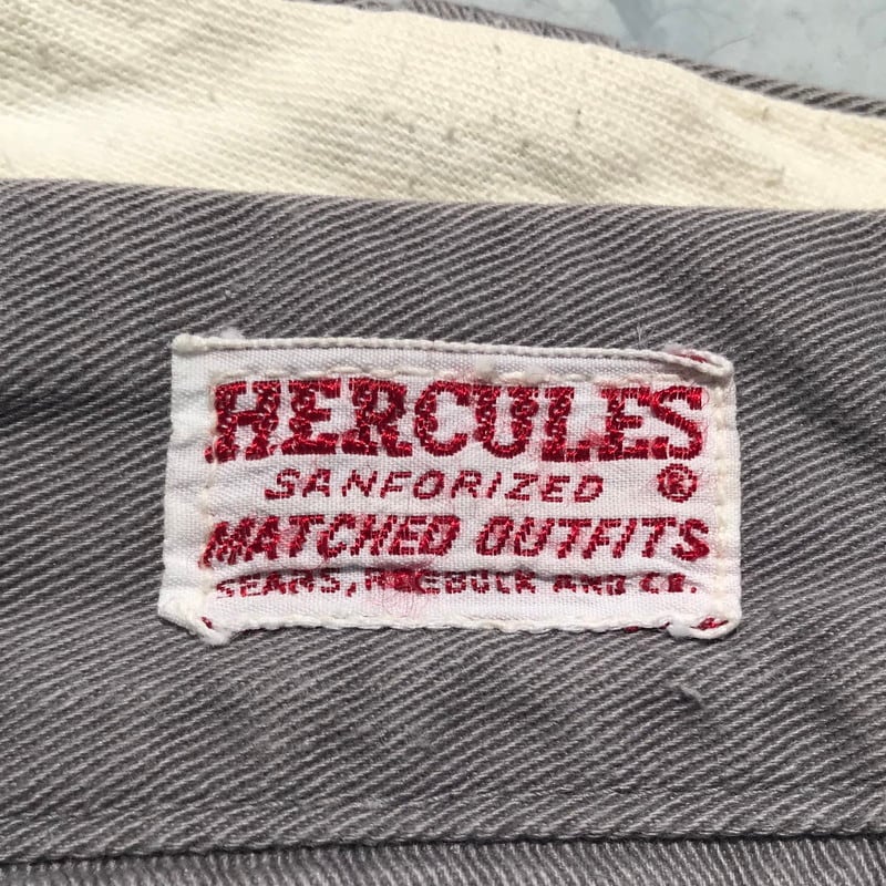 50's HERCULES ヘラクレス コットンツイルワークパンツ Sears 50's HERCULES ヘラクレス コットンツイルワークパンツ Sears