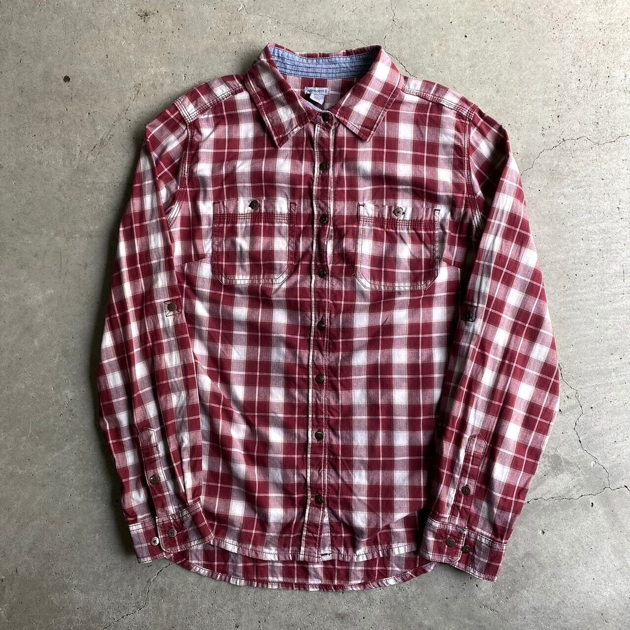 Carhartt カーハート 長袖 チェック柄 コットンシャツ レディースm 古着 チェックシャツ レッド 赤 長袖シャツ Sa24 Cave 古着屋 公式 古着通販サイト Carhartt カーハート 長袖 チェック柄 コットンシャツ レディースm 古着 チェックシャツ レッド 赤 長袖シャツ Sa24 Cave 古着屋 公式 古着通販サイト