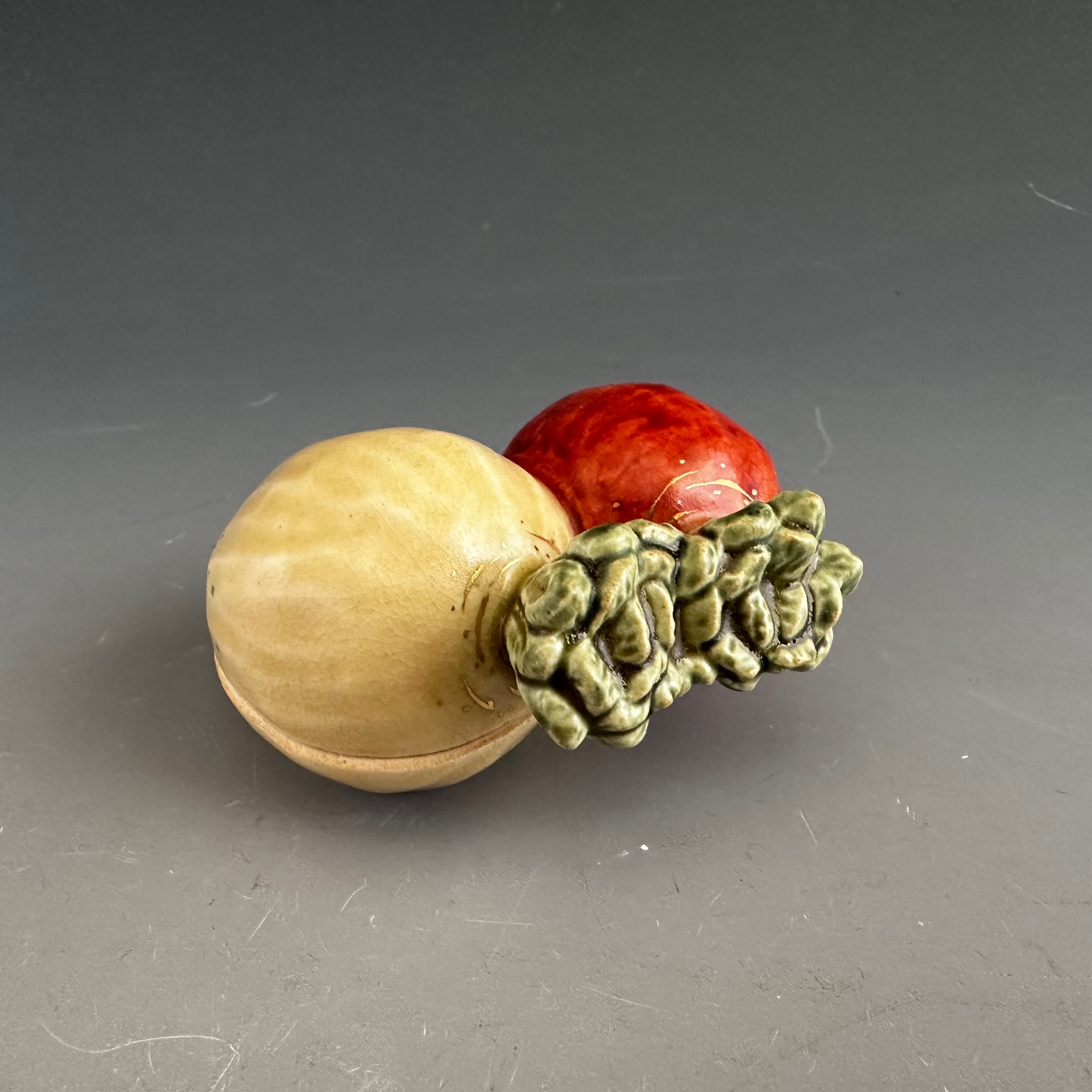 茶道具 色絵 蕪 香合 中村秋峰 共箱 京焼 清水焼 京都 陶芸 茶会 師走