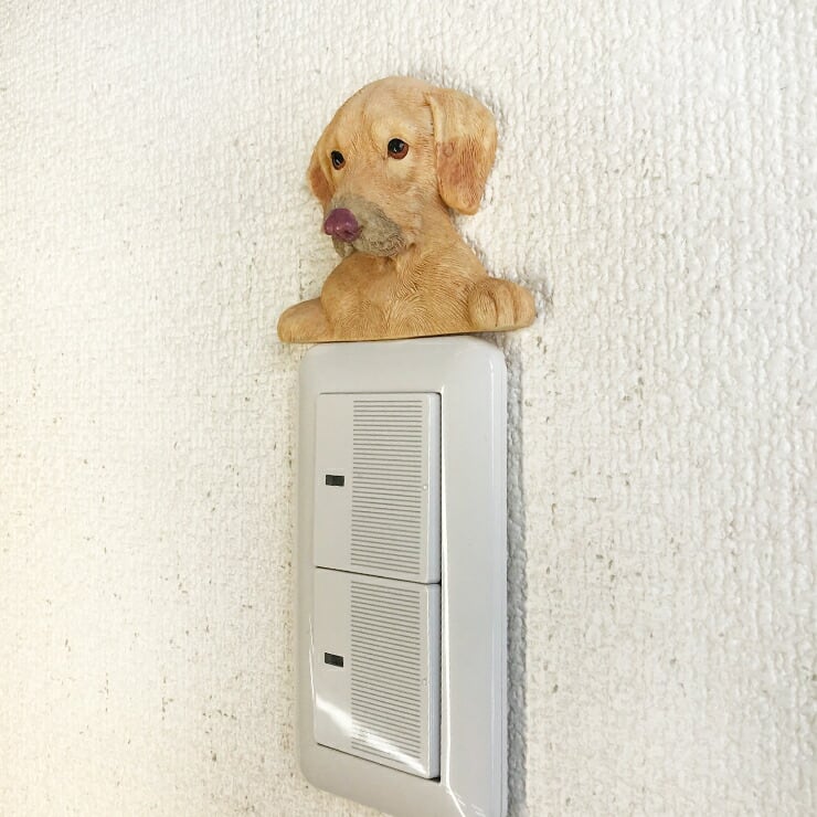 ラブラドール スイッチ飾り ウォールステッカー アクセサリー オブジェ