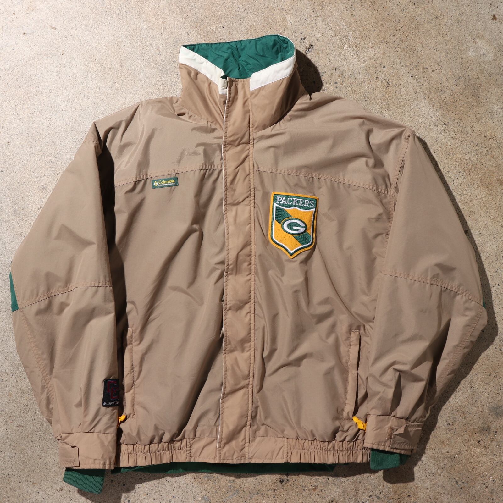 希少 Packers XL コロンビア フリース ナイロンジャケット パッカーズ 