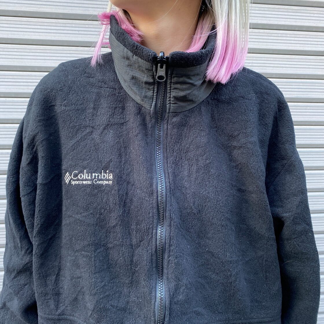 USA製 90年代 Columbia コロンビア フルジップ フリースジャケット 