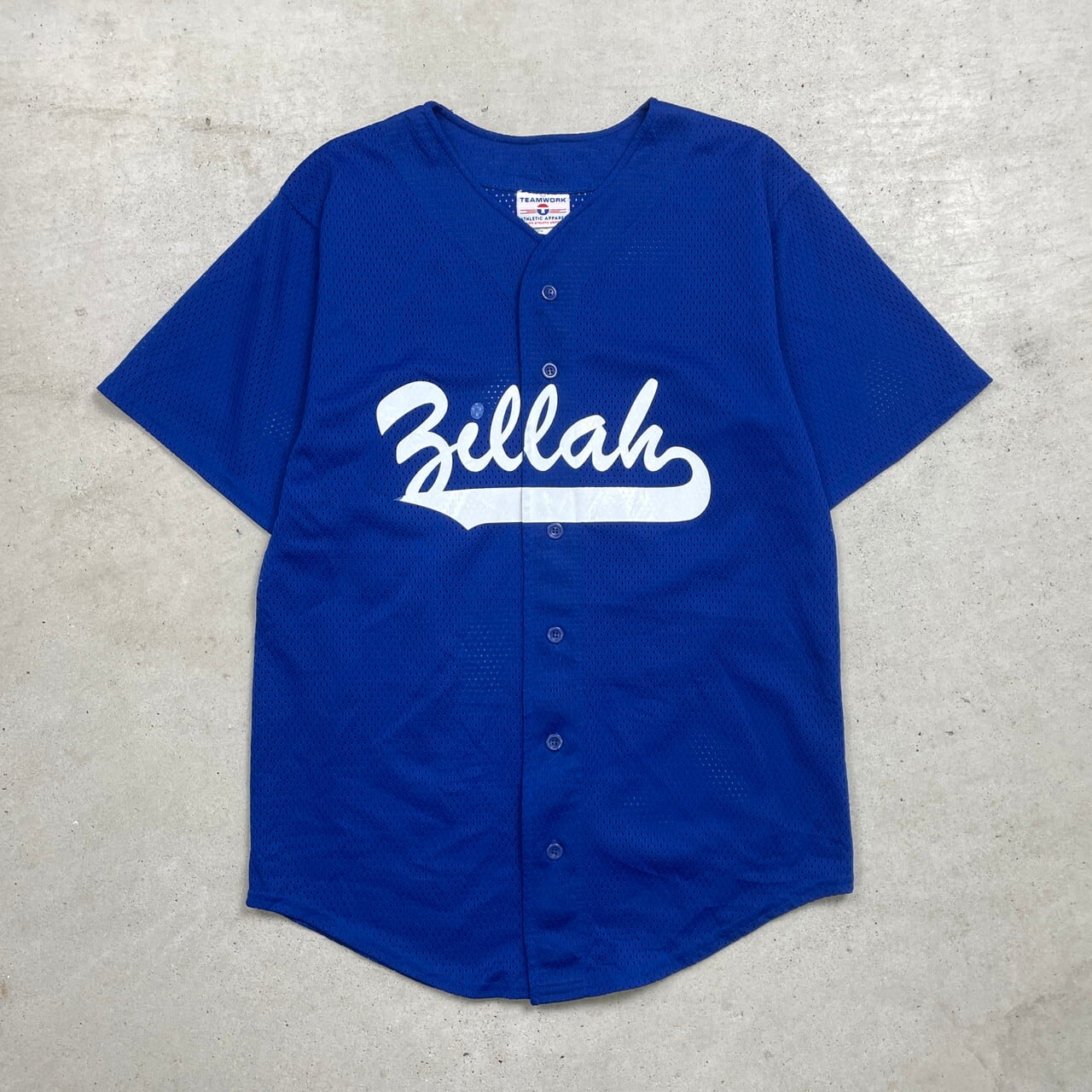 Vintage ゲームシャツ 90年代 USA製 Zillah ジラ ベースボールシャツ メッシュ メンズL