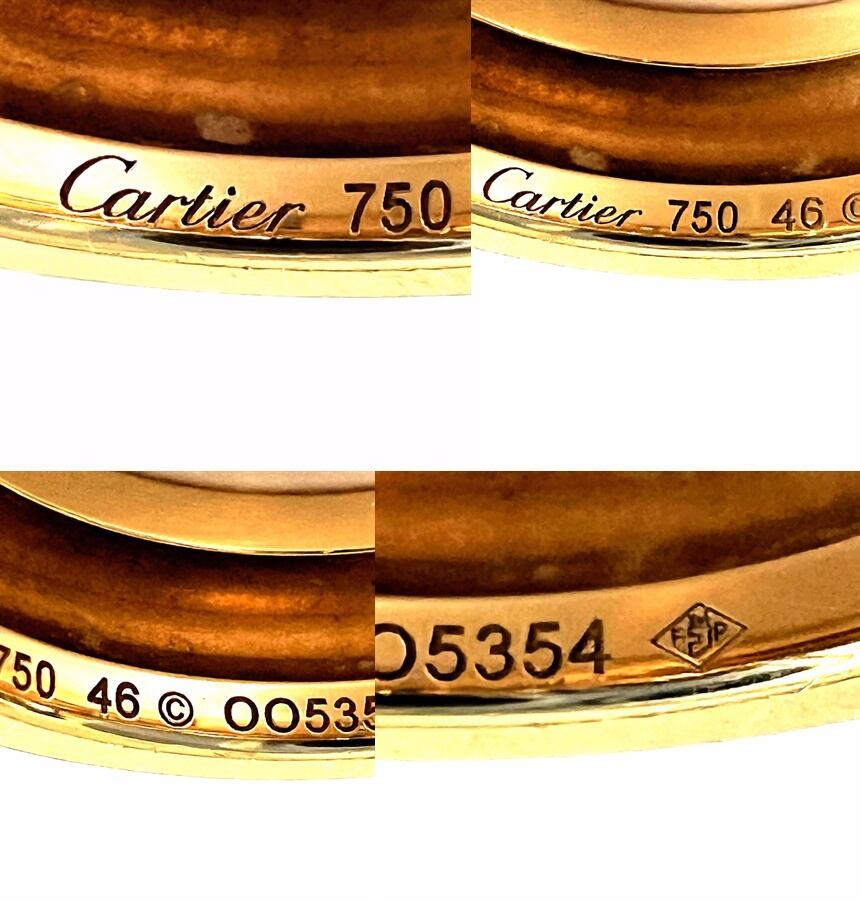 CARTIER カルティエ マイヨン パンテール リング 3連 パヴェ