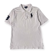 POLO RALPH LAUREN ポロ ラルフローレン ビッグポニー 鹿の子 半袖 ポロシャツ XL/ホワイト メンズ