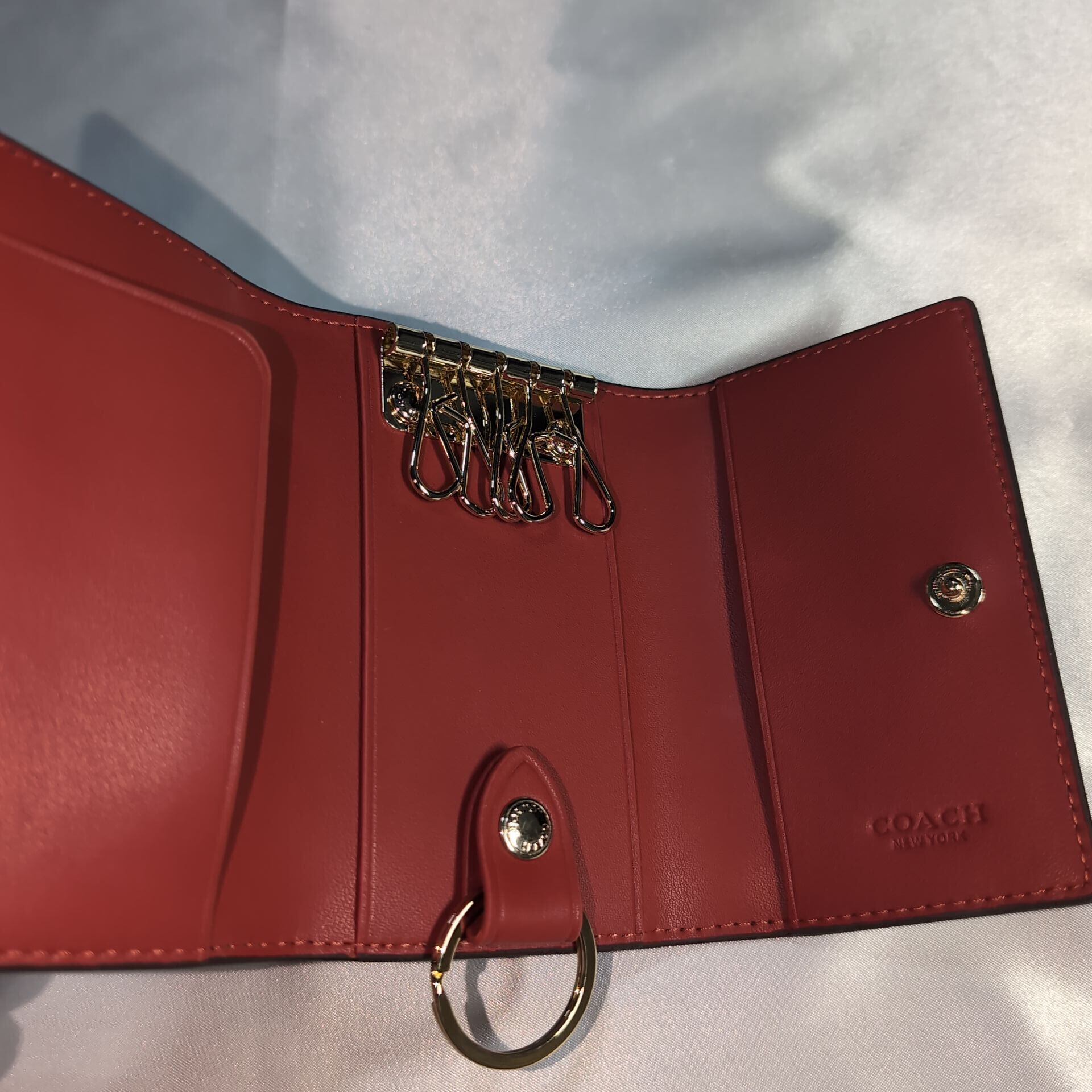 COACH キーケース 5連 ブラウン 新品 COACHコーチ 5連キーケース シグネチャーブラウン | francore