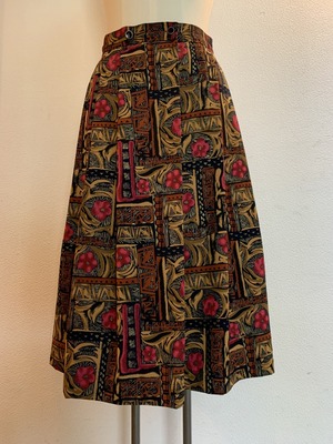 1990's Print Gather Skirt "Made in Great Britain"