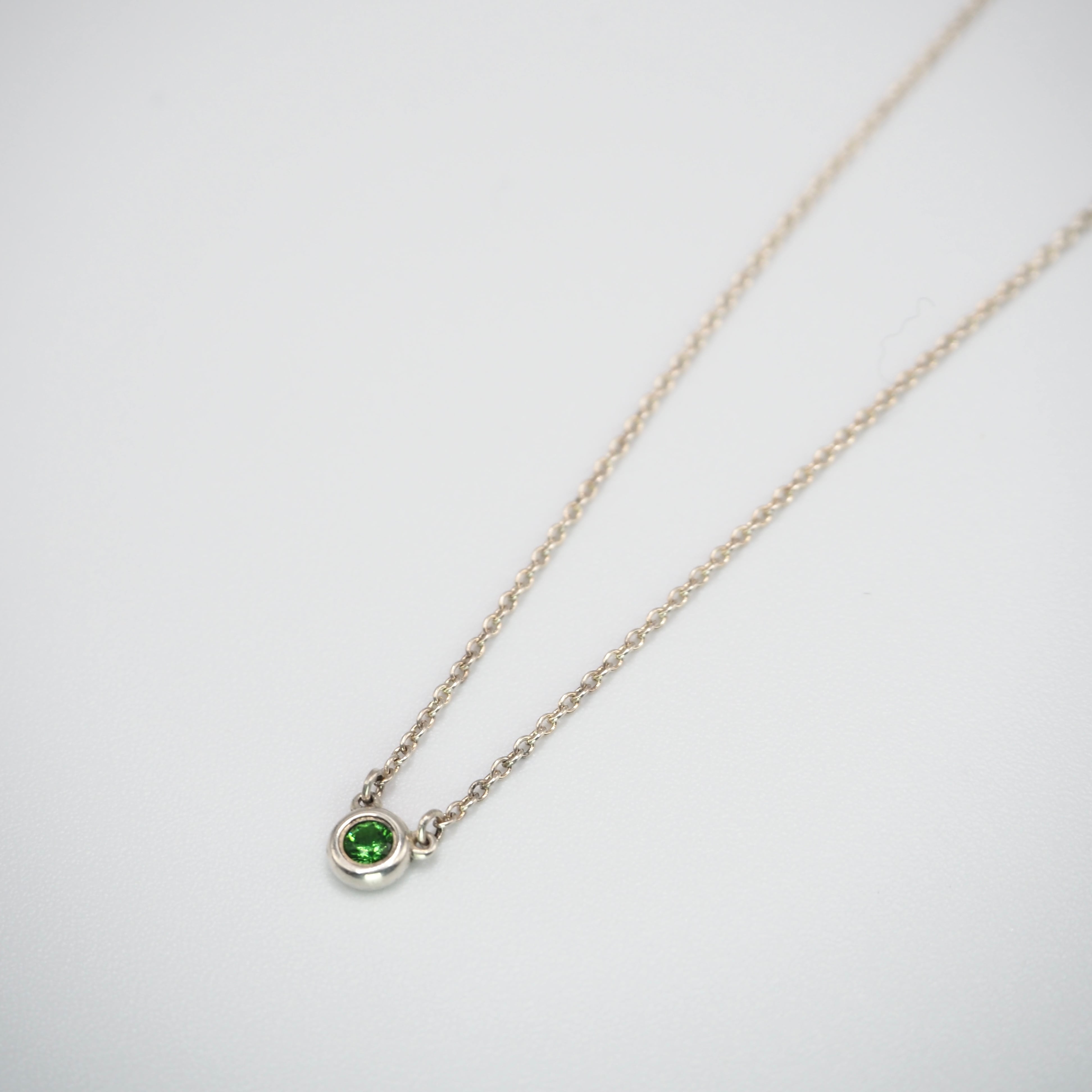 Tiffany&Co. バイヤザード グリーンガーネット ネックレス シルバー925 シルバー グリーン ティファニー
